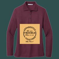 Women's Silk Touch Long Sleeve Polo Thumbnail