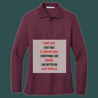 Women's Silk Touch Long Sleeve Polo Thumbnail