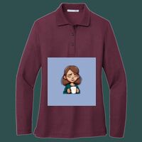 Women's Silk Touch Long Sleeve Polo Thumbnail