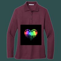 Women's Silk Touch Long Sleeve Polo Thumbnail