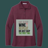 Women's Silk Touch Long Sleeve Polo Thumbnail