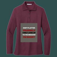 Women's Silk Touch Long Sleeve Polo Thumbnail