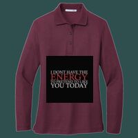 Women's Silk Touch Long Sleeve Polo Thumbnail