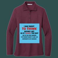 Women's Silk Touch Long Sleeve Polo Thumbnail
