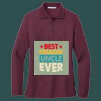 Women's Silk Touch Long Sleeve Polo Thumbnail