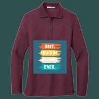 Women's Silk Touch Long Sleeve Polo Thumbnail