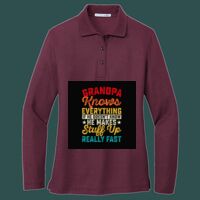 Women's Silk Touch Long Sleeve Polo Thumbnail