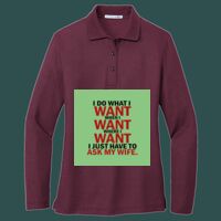 Women's Silk Touch Long Sleeve Polo Thumbnail