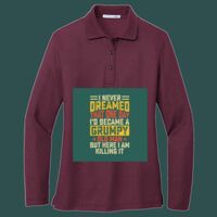 Women's Silk Touch Long Sleeve Polo Thumbnail