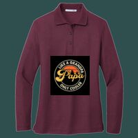 Women's Silk Touch Long Sleeve Polo Thumbnail