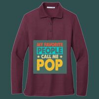 Women's Silk Touch Long Sleeve Polo Thumbnail