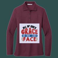 Women's Silk Touch Long Sleeve Polo Thumbnail