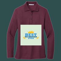 Women's Silk Touch Long Sleeve Polo Thumbnail