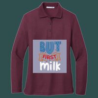 Women's Silk Touch Long Sleeve Polo Thumbnail