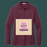 Women's Silk Touch Long Sleeve Polo Thumbnail