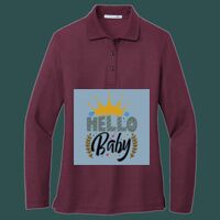 Women's Silk Touch Long Sleeve Polo Thumbnail