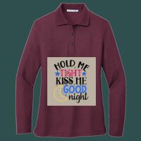 Women's Silk Touch Long Sleeve Polo Thumbnail