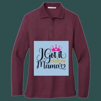 Women's Silk Touch Long Sleeve Polo Thumbnail