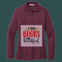 Women's Silk Touch Long Sleeve Polo Thumbnail