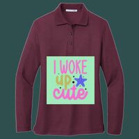 Women's Silk Touch Long Sleeve Polo Thumbnail