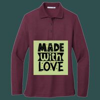 Women's Silk Touch Long Sleeve Polo Thumbnail