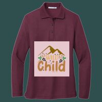 Women's Silk Touch Long Sleeve Polo Thumbnail