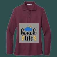 Women's Silk Touch Long Sleeve Polo Thumbnail