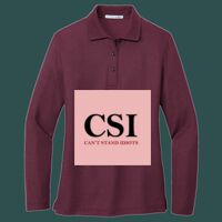 Women's Silk Touch Long Sleeve Polo Thumbnail