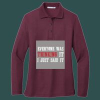 Women's Silk Touch Long Sleeve Polo Thumbnail