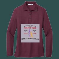 Women's Silk Touch Long Sleeve Polo Thumbnail