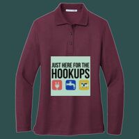 Women's Silk Touch Long Sleeve Polo Thumbnail
