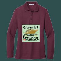 Women's Silk Touch Long Sleeve Polo Thumbnail
