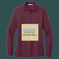 Women's Silk Touch Long Sleeve Polo Thumbnail