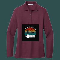 Women's Silk Touch Long Sleeve Polo Thumbnail