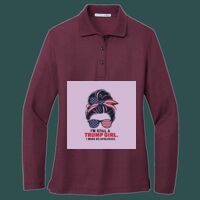 Women's Silk Touch Long Sleeve Polo Thumbnail