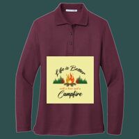 Women's Silk Touch Long Sleeve Polo Thumbnail