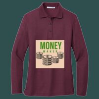 Women's Silk Touch Long Sleeve Polo Thumbnail