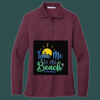 Women's Silk Touch Long Sleeve Polo Thumbnail