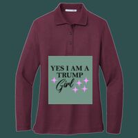 Women's Silk Touch Long Sleeve Polo Thumbnail