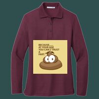 Women's Silk Touch Long Sleeve Polo Thumbnail