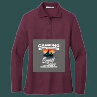 Women's Silk Touch Long Sleeve Polo Thumbnail