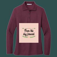 Women's Silk Touch Long Sleeve Polo Thumbnail