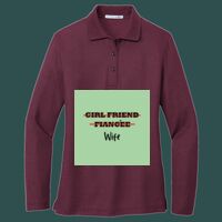 Women's Silk Touch Long Sleeve Polo Thumbnail