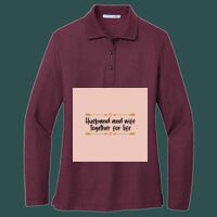 Women's Silk Touch Long Sleeve Polo Thumbnail