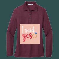 Women's Silk Touch Long Sleeve Polo Thumbnail