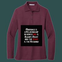 Women's Silk Touch Long Sleeve Polo Thumbnail