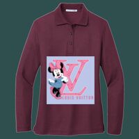 Women's Silk Touch Long Sleeve Polo Thumbnail