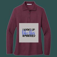 Women's Silk Touch Long Sleeve Polo Thumbnail