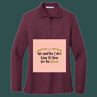 Women's Silk Touch Long Sleeve Polo Thumbnail