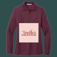 Women's Silk Touch Long Sleeve Polo Thumbnail